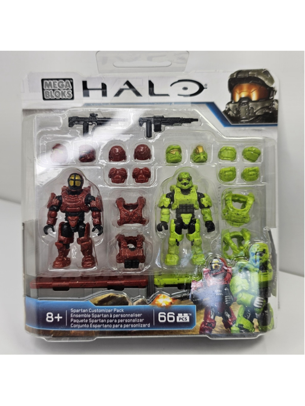 Mega Bloks Halo Spartan Customizer Pack CNC95 Red Green 66pcs